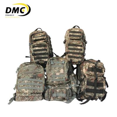 China With USB RPET GRS Certificated Outdoor Camping Hunting Hiking Waterproof Survival Camouflage Military Backpack for sale