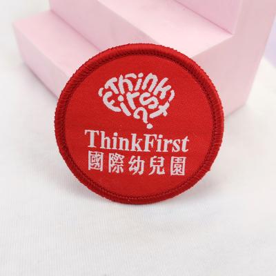 China Wholesale Cheap Fashion Woven Embroidery Patch Cloth Factory Logo School Custom Clothing Woven Embroidered Badges for sale