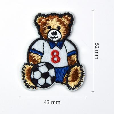 China Sustainable Custom Patches Chenille Embroidery Iron On Bear Patches Custom Embroidery for sale