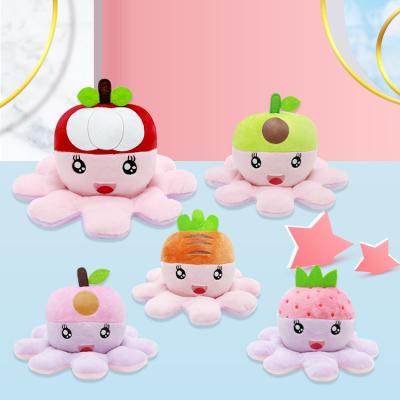 China Fashion/Hot/Comfortable Reversible Flip Plush Octopus Plush Toy Fruit Octopus Soft Selling Stuffed Plush Pulpo Stuffed Animals for sale