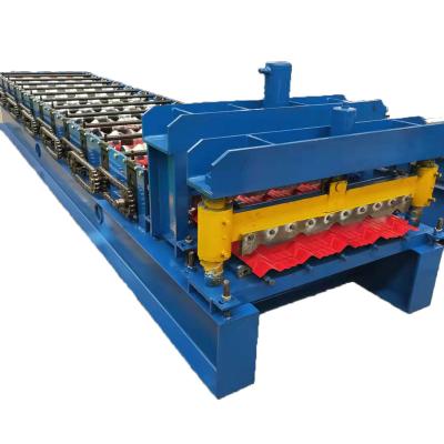 China Construction worksÂ   Metal Steel Roofing Corrugated Iron Roofing Stone Coated Roof Tile Double Layer Metal Galvanized Roll Forming Zinc Sheet Machine for sale