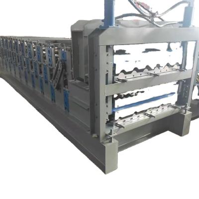 China Construction worksÂ   Building Material Machinery Color Roof Panel Steel Trapezoidal Metal Sheet Cold Roll Forming Machine for sale