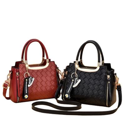 China Hot Sales Motion Sensing Women Handbags Woven Cross - Body Shoulder Bag PU LeatherHandbags For Women for sale