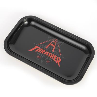 China VAMAV Cigarette 27*16cm Tin Rolling Tray Letter Printed Tobacco Rolling Tray Custom Rolling Tray for sale