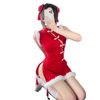 China Plus Size Factory Wholesale OEM Service Christmas Dress Claus Lady Sexy Santa Costume for sale