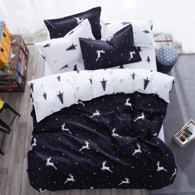 China The Other Black and White Deer Blanket Bedspread Sheet Set for sale