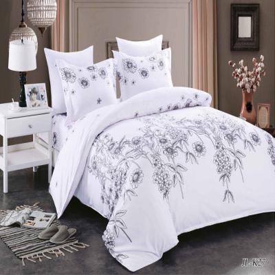 China Other Flower Luxury Design Printed Black And White Duvet Cover Set for sale