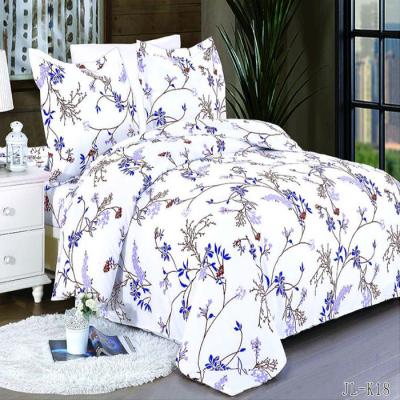 China Single Twin Size Blue Flower Textile Ware Bedding Set Bedspread for sale