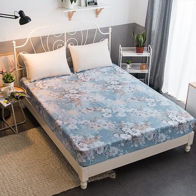 China Other China Factory 100% Cotton Flower Design Bed Sheet Fitted Sheet for sale