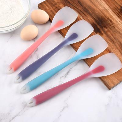 China Viable Wholesale Kitchen Utensils Heat Resistant Silicone Cooking Spatula Scoop Kitchen Spoon Set for sale