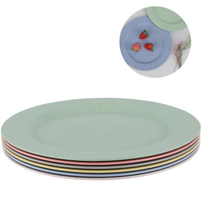 China New Products Kitchen Accessories Viable Wheat Straw Plates Food Plastic 10 Inch Round Containers for sale