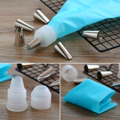 China Viable High Quality Baking Cake Making Pastry Bag Silicone Piping Printed Kneading Bag for sale