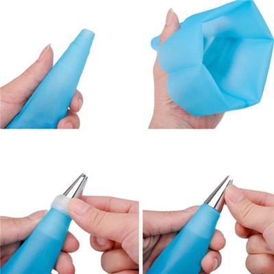 China Sustainable Hot Sales Baking Reusable Cake DIY Cake Decorating Tools Silicone Piping Bag for sale