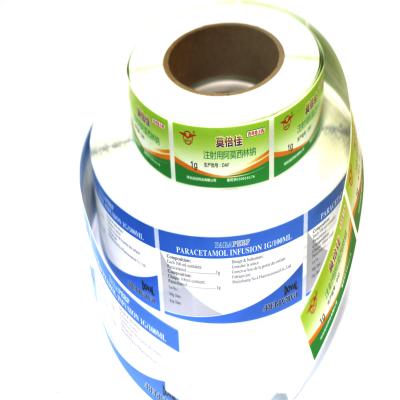 China Waterproof Pharmaceutical Custom Roll Medicine Bottle Packaging Printing Label Self Adhesive Sticker With Logo for sale