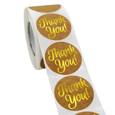 China Waterproof Kraft Paper Card Gifts For Guests Thank You For Supporting My Small Business Roll 500 Sticker for sale