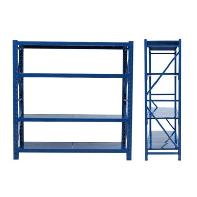 China Corrosion Protection Cost Selling Iron Shelving Industrial Warehouse Shelf Racking Galvanized Light Duty Shelves for sale