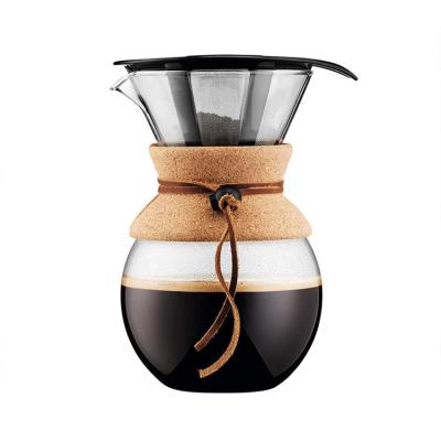 China Hot Selling Sustainable Borosilicate Glass Coffee Pot Arabic Tea Pot Coffee Pot for sale