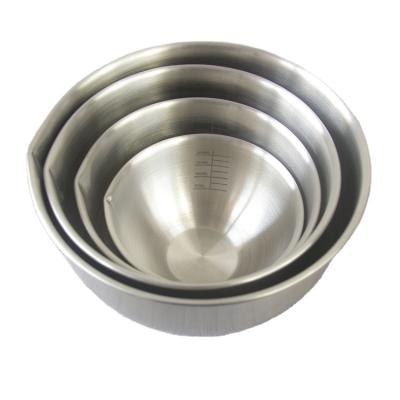 China Wholesale Disposable Salad Bowl Beating Egg Basin Stainless Steel Mixing Bowls Set With Cover for sale