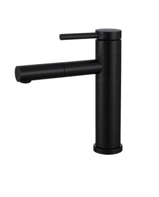 China Hot Sale Metered Faucets 2021 High Quality High Quality Brushed Finish Taps Bathroom Sink Black Mixer Basin Faucet for sale