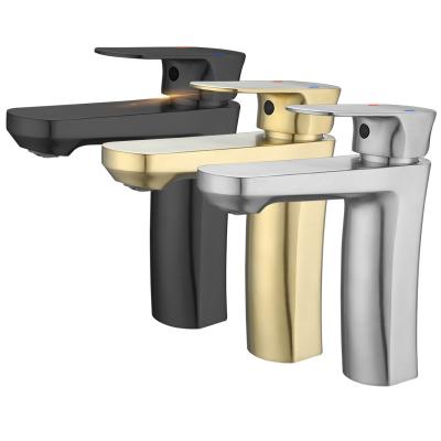 China High Quality Single Handle Water Metered Faucets 2021 Design Stainless Steel Taps One Hole Mixer Sinks Taps Face Bathroom Basin Faucet for sale