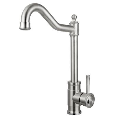 China 304 Stainless Steel Kitchen Sink Faucet Modern Brushed European Style Faucet For Kitchen Sink for sale