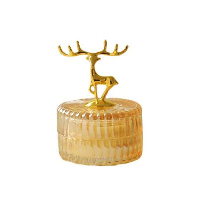 China Wholesale Birthdays Deer Horn Aromatherapy Candle Cup Christmas Decoration Fragrance Candle Aromatherapy Valentine for sale