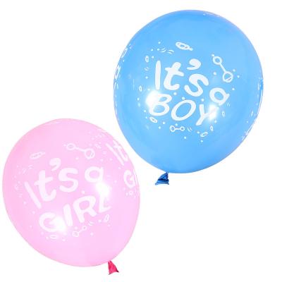 China Latex Hot Sale New He or She Boys Girls Latex Balloons Set Gender Reveal Party Decorations for sale