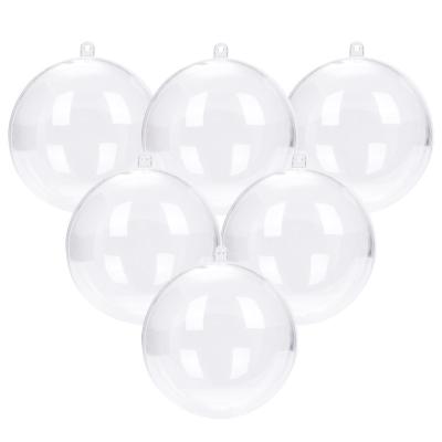 China DIY Plastic High Transparent Opening And Closing Acrylic Clear Christmas Decorations Balls For Holiday Display for sale