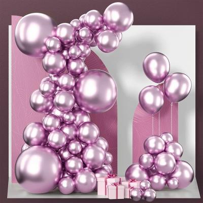 China 100PCS Metallic Purple Gold Latex Balloon Arch Kit 18 Inch 12 Inch 10 Inch 5 Inch Latex Balloon Party Supplies for sale