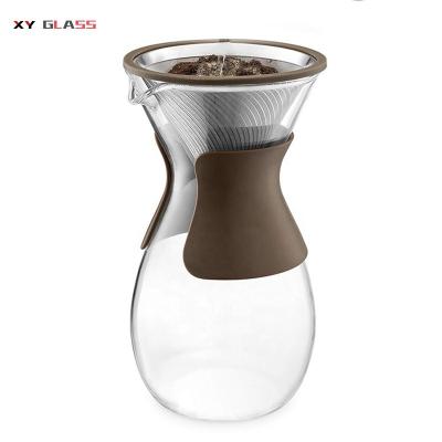 China Promotion Viable Exquisite Borosilicate Thermo Glass Dripper Coffee Maker for sale