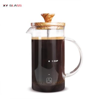 China Glass Viable Fashionable Travel Borosilicate Innovation French Press Coffee Maker for sale