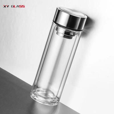 China Fashion Durable Classic Heat Resistant Pyrex Glass Clear With Lid Tea Infusion Bottle for sale