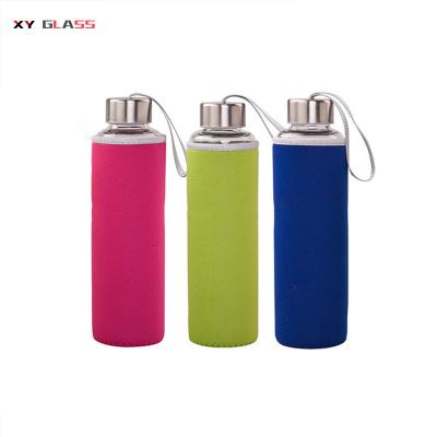 China Wholesale 500ml Viable Modern Classic Eco-Friendly Sports Glass Water Bottle for sale