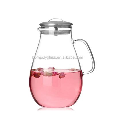 China Sexy Wholesale Sexy Fruit Infusion Hot Water Shape Women Oversized Glass Pitcher for sale