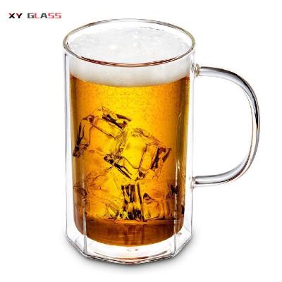 China Disposable Sublimation Frosted Gel High Quality Clear Baking Glass Drinking Beer Mug for sale