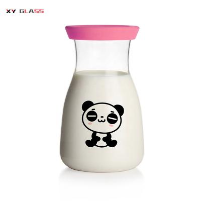 China Funny Microwavable handcraft dishwasher safe borosilicate pudding yogurt glass jar for sale