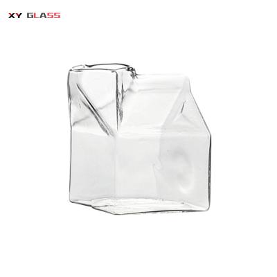 China Minimalist Classic Funny Shape Handmade Borosilicate Glass Milk Jug for sale