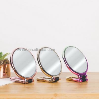 China Plastic Casual Convenience Hold Makeup Mirror Vanity Make Up Fold Mirror for sale