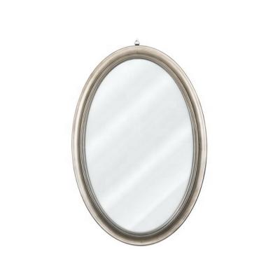 China Art Decor 2021 New Design HotSale Items Brushed Gray Oval Decorative Mirror for sale