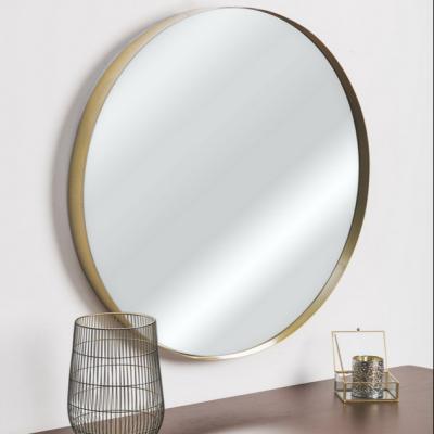 China 2022 New Product Hot Sales Rustic Make Up Deep Round Metal Mirror for sale