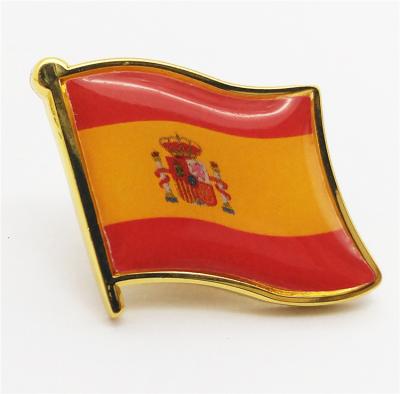 China China Wholesale Custom Hard Enamel Spanish Flag Lapel Pin for sale