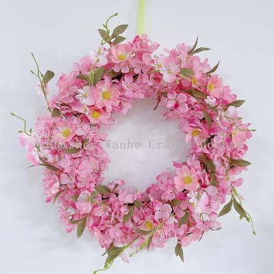 China Handmade Decoration Pink Hydrangea Wreath - 20