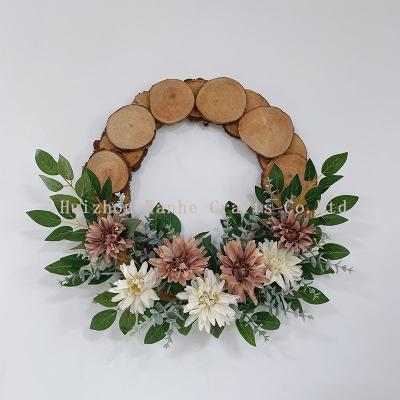 China Autumn Winter Natural Style Flowers Silk Garland Decoration for Christmas Decoration Artificial Garland for Front Door Indoor Outdoor Wall for sale