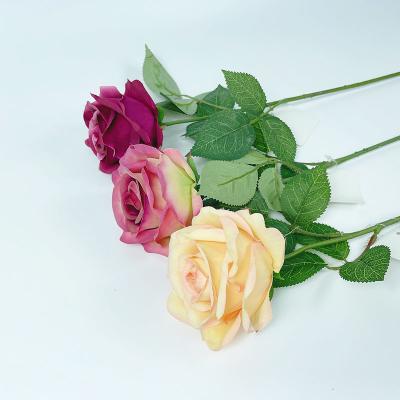 China Low Price New Products Eco - Friendly Delicate Appearance Flower Artificial Silk Rose Decoration for sale