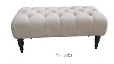 China YF-1921 wooden fabric ottoman for sale