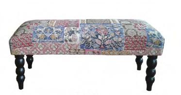 China YF-1948 wooden fabric ottoman for sale