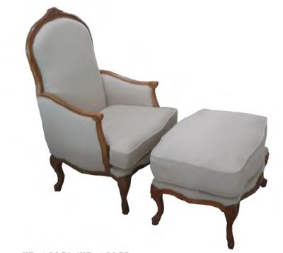 China YF-1835 Wooden fabric European style Leisure chair for sale