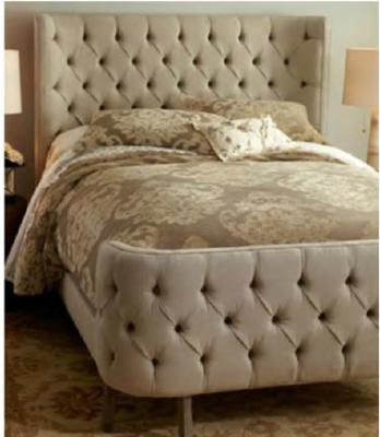 China C-005 upholstery fabric king size bed for sale