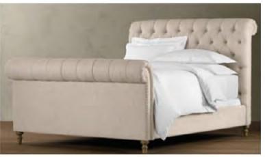 China C-018 fabric upholstery soft king/queen size bed for sale