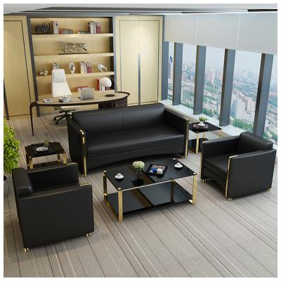 China Hot Sales Modular Leather Office Sofa Set High End Ceo Receptioin Corner Office Couches Sofa for sale